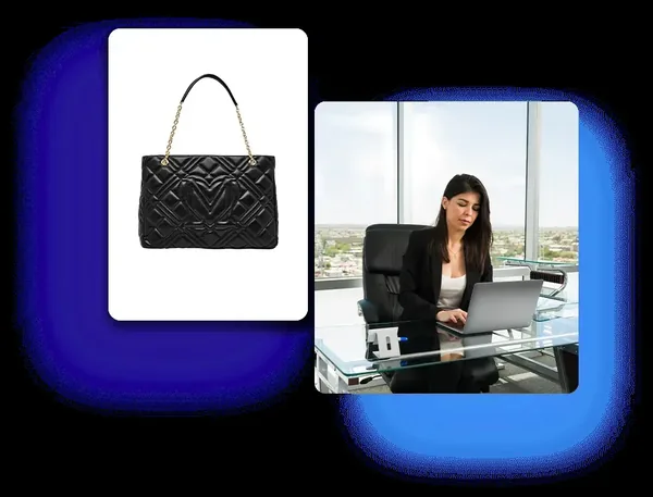 Hat and bag e-commerce photo editing