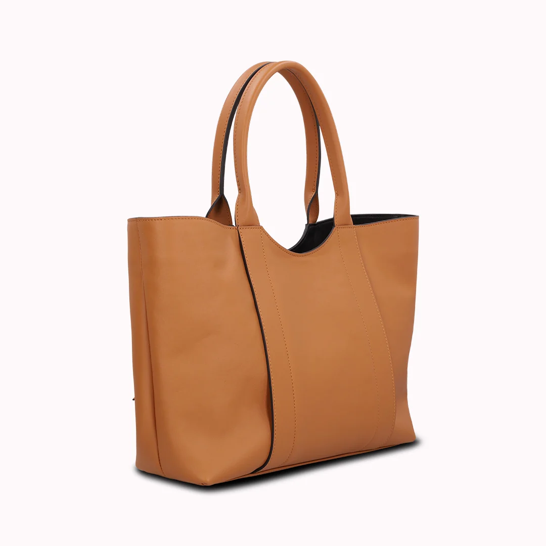 Leather Tote — Pure White Hero after