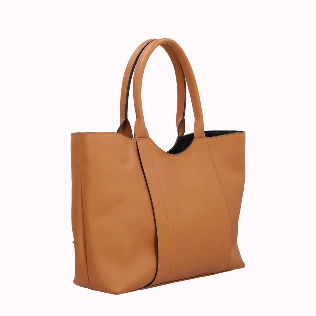 Leather Tote — Pure White Hero before