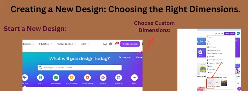 Creating a New Design Choosing the Right Dimensions