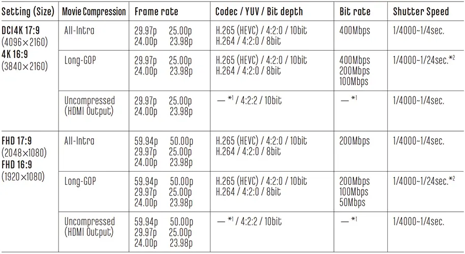 fuji gfx 100 video codec 1