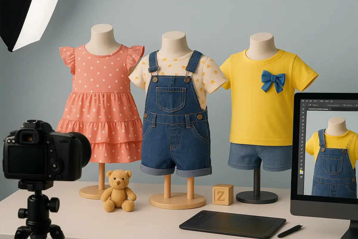 Kids’ and Baby Clothing of Ghost Mannequin Techniques