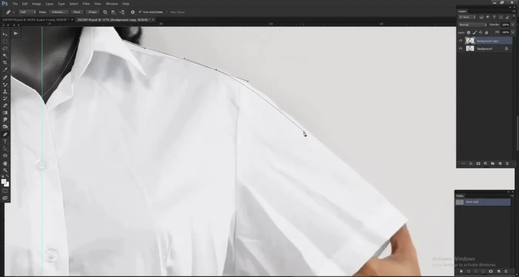 Screenshot Of Creating Path Using Pen Tool
