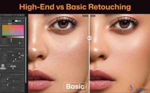 High-End Retouching vs Basic Retouching